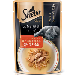 Sheba(쉬바) - 수제 수프 참치 닭가슴살 40g (고양이용)