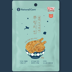 네츄럴코어 - 맛있는 후리카케 뿌링치킨 날치 & 가리비맛 30g (고양이용) x 5개 묶음셋트