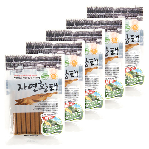 대관령 자연황태 100% NATURAL 80g (황태&단호박) x 5개 묶음셋트