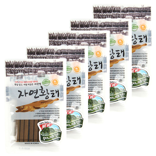 대관령 자연황태 100% NATURAL 70g (황태&브로컬리) x 5개 묶음셋트