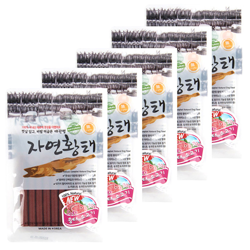 대관령 자연황태 100% NATURAL 70g (황태&소고기) x 5개 묶음셋트