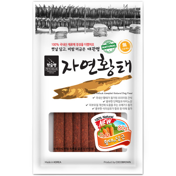 대관령 자연황태 100% NATURAL 80g (황태&당근)