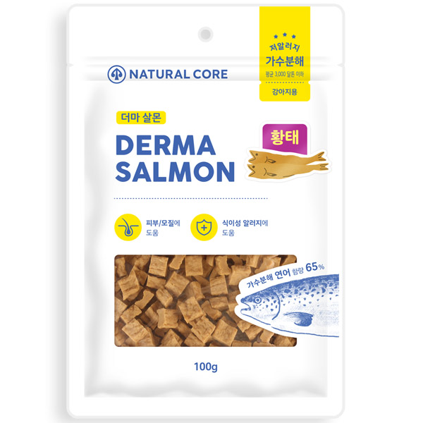 네츄럴코어 - 더마 살몬 황태 100g x 5개 묶음셋트