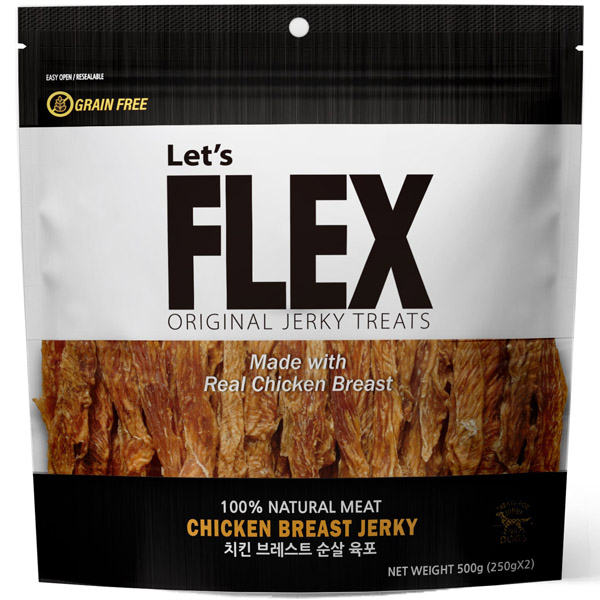 플렉스 - 그레인프리 육포 사사미 (치킨 브레스트) 500g