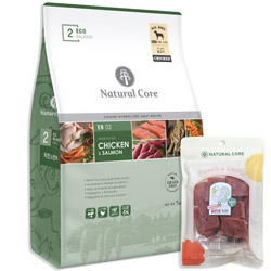 네츄럴코어 - 에코발란스2 치킨&연어 7kg + 칠면조커트 90g