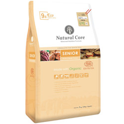 네츄럴코어 - 70% 유기농 에코9a 시니어(오리&고구마) 1kg + 순육포 치킨 슬라이스300g - 1개증정