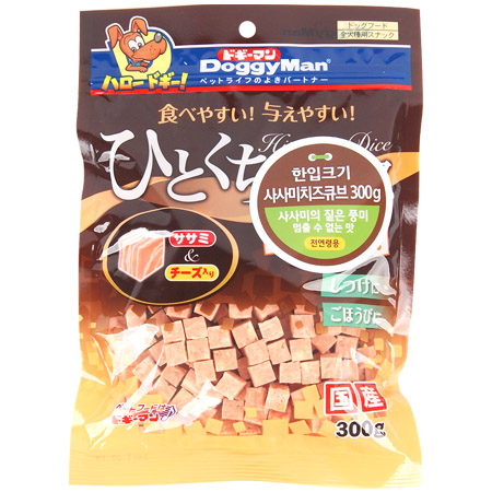 도기맨 - 한입크기 사사미 치즈큐브 300g 