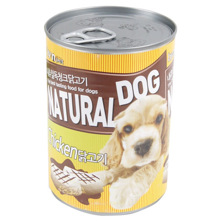 내츄럴 독 청크 닭고기 캔 400g 