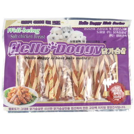 헬로도기 - 치킨 샌드위치 꽈배기 300g