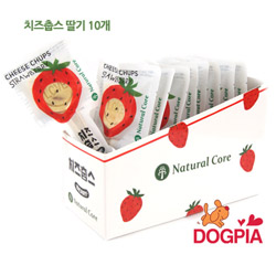 네츄럴코어 - 치즈춥스 딸기 1p - 1박스(낱개 10개)
