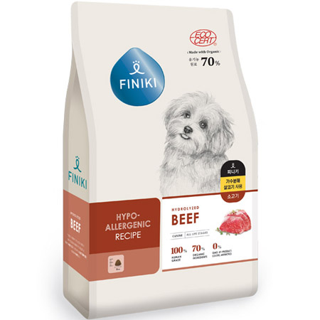 [공구]피니키 - 70% 유기농 가수분해 소고기 7kg (작은입자) + 셰프의 선택 치즈 60g