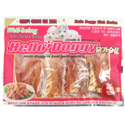 헬로도기 - 치킨 건식 꽈배기 300g x 5개 묶음셋트