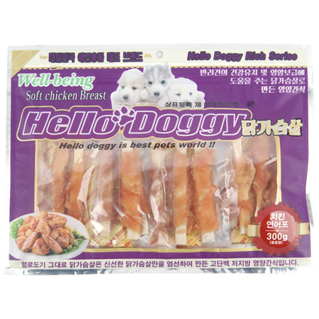 헬로도기 - 치킨 연어포 300g x 5개 묶음셋트