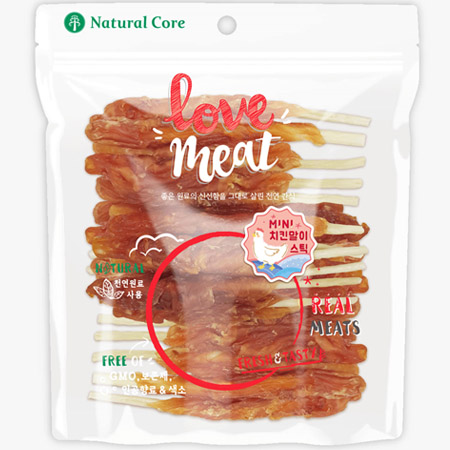네츄럴코어 - 32 러브미트 미니 치킨말이스틱 160g