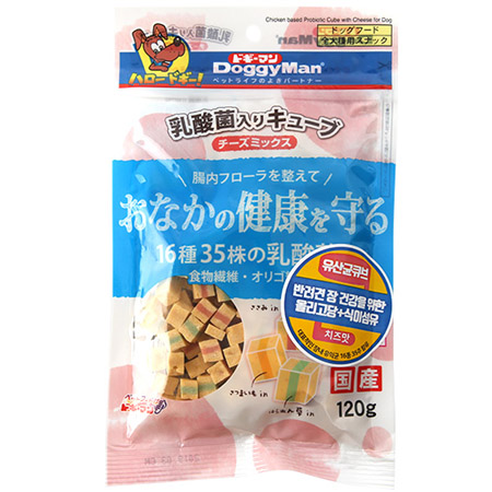 도기맨 - 장에 좋은 유산균 큐브 (치즈) 120g x 2개 묶음셋트