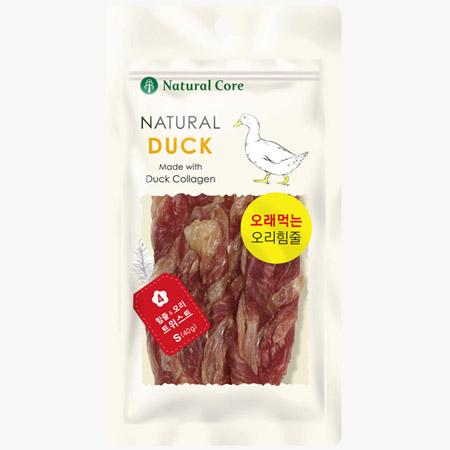 네츄럴코어 - 오리 힘줄 오리 트위스트 S 40g