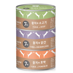 네츄럴코어 - 고양이 7세이상 3종혼합 캔 95g - 1박스(총24개)