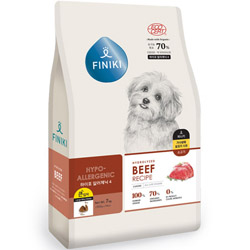 피니키 - 70% 유기농 가수분해 소고기 7kg (큰입자) + 셰프의 선택 치즈 60g