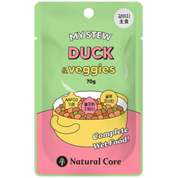 네츄럴코어 - 강아지 주식 파우치 마이스튜 오리&야채 70g