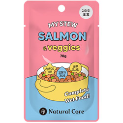 네츄럴코어 - 주식 파우치 마이스튜 연어&야채 70g x 14개 묶음셋트