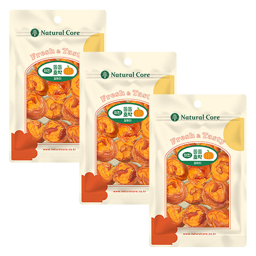 네츄럴코어 - 치킨 돌돌 호박 60g x 3개 묶음셋트