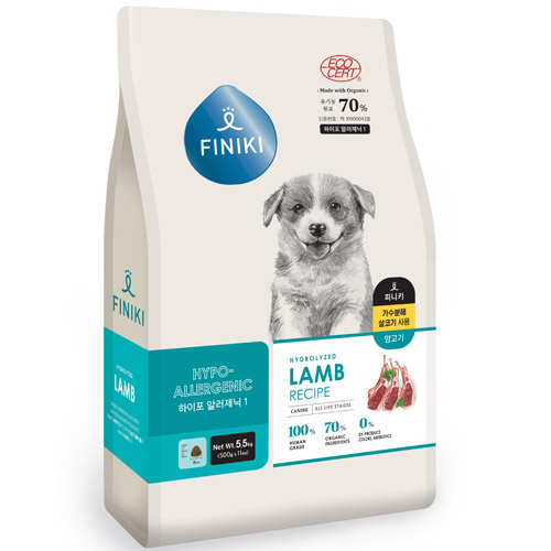 피니키 - 70% 유기농 가수분해 양고기 5.5kg + 셰프의 선택 치즈 60g