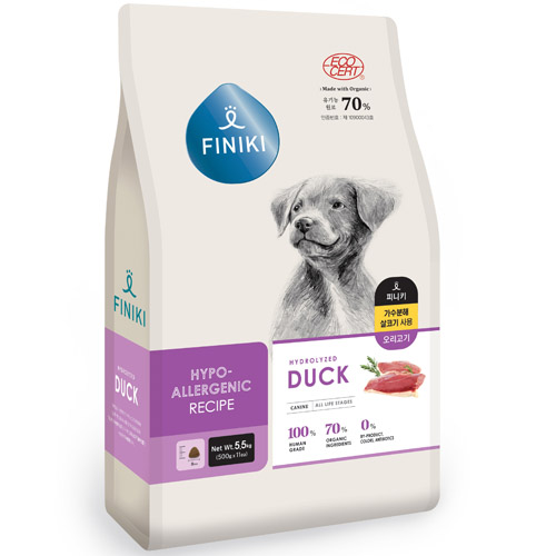 피니키 - 70% 유기농 가수분해 오리 5.5kg + 셰프의 선택 치즈 60g