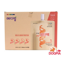 메디밀 - 반려동물 견묘겸용 산양유단백 뉴트리션(유산균+비타민) 100ml - 1박스(총 10개)