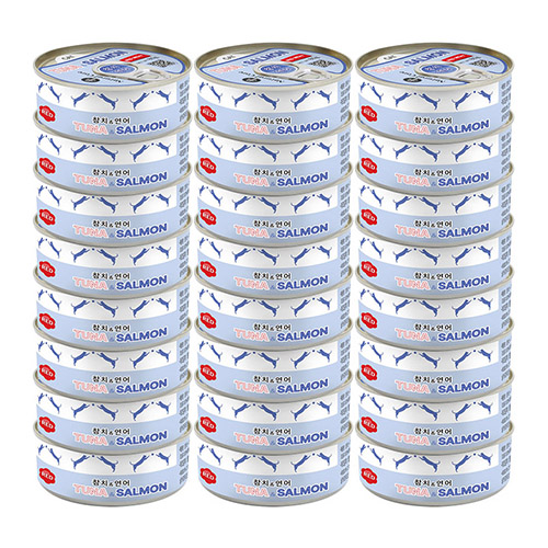 네츄럴코어 - 고양이 레드밋 참치캔 연어 80g - 1박스(총24개)