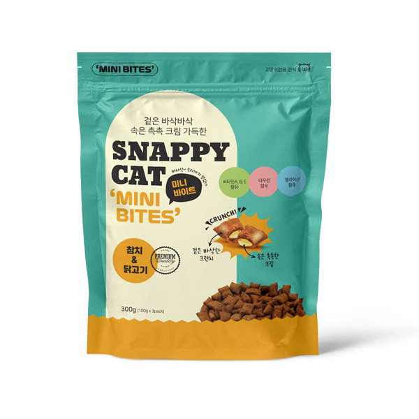 스내피캣 - 미니바이트 크런치 참치&닭고기 300g