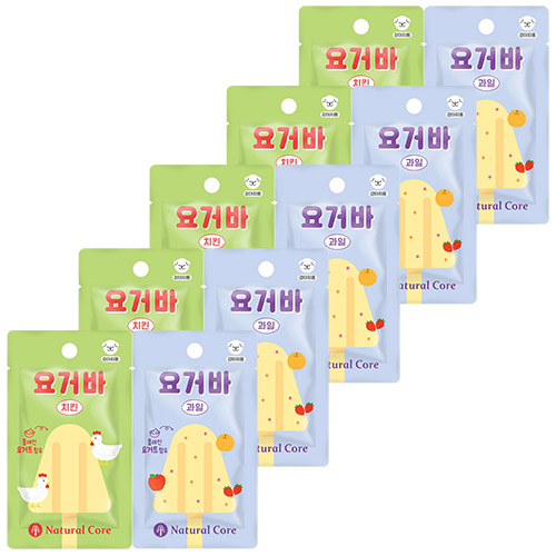 네츄럴코어 - 요거바 혼합 10개셋트(과일 5 + 치킨 5)