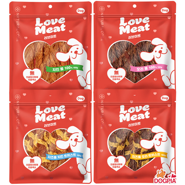 네츄럴코어 - 러브미트 롤 사사미 4종 - 3 세트 총1920g