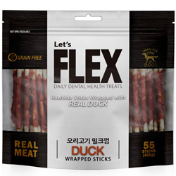 렛츠플렉스 - 오리고기 밀크껌 400g (55개입)
