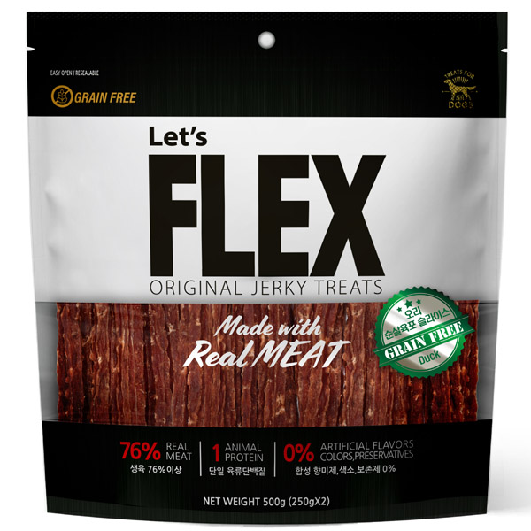 플렉스 - 오리고기 순살육포 슬라이스 500g