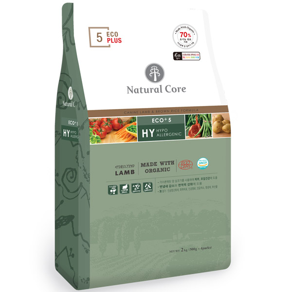 네츄럴코어 - 70% 유기농 에코플러스5 가수분해 양고기 7kg + 하루유산균12p